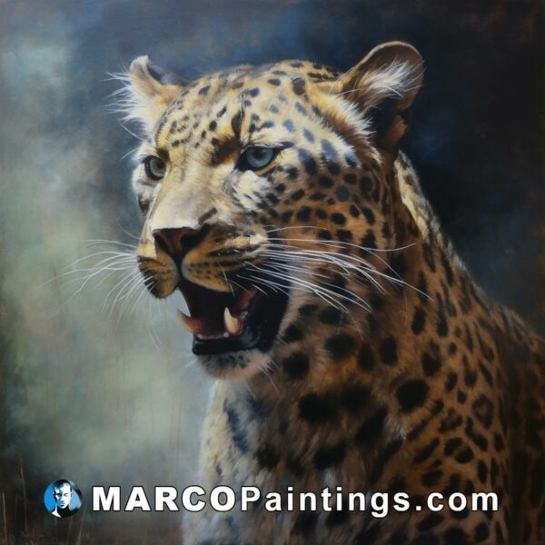 Leopard oil painting by christine harrower