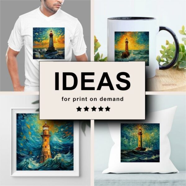 Lighthouse Impressionism Merchandising