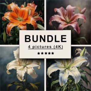 Lily Oil Painting Bundle