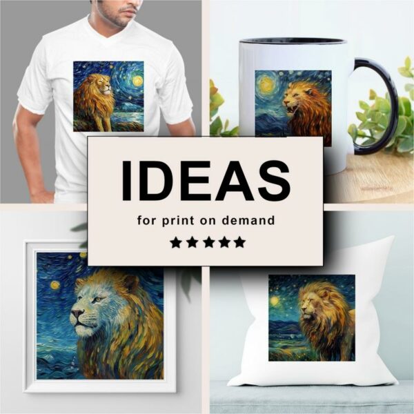 Lion Impressionism Merchandising