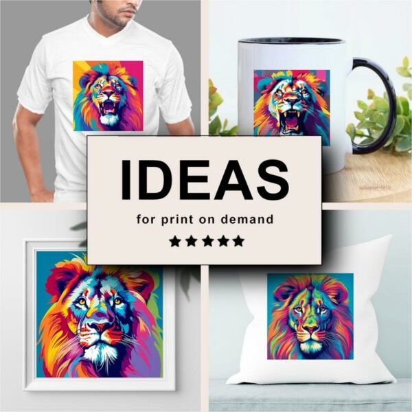 Lion Pop Art Merchandising