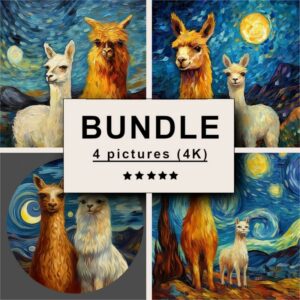 Llama and Alpaca Impressionism Bundle