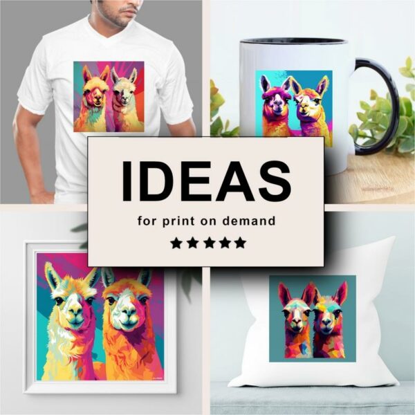 Llama and Alpaca Pop Art Merchandising