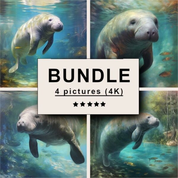 Manatee Oil Painting Bundle