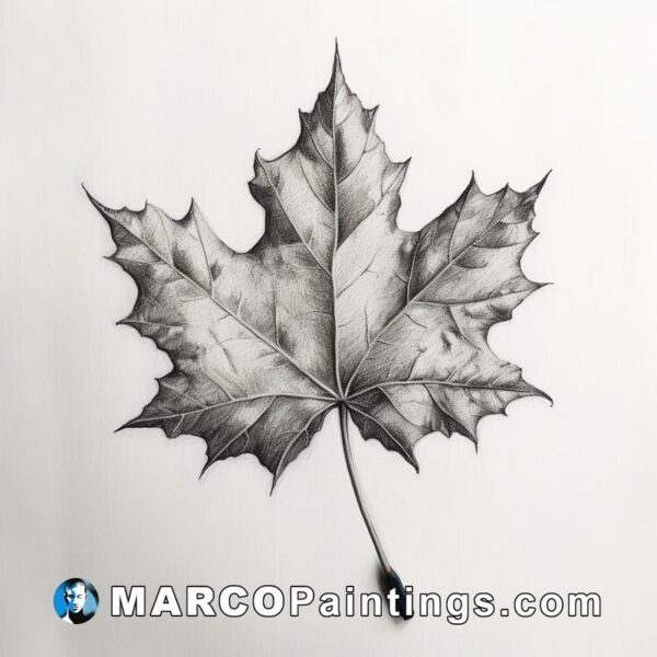 Maple leaf portrait art drawing