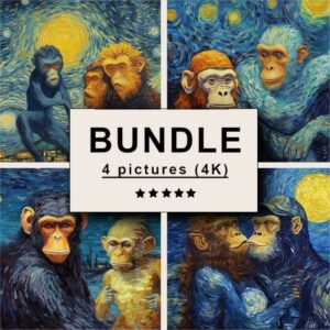 Monkey and Ape Impressionism Bundle