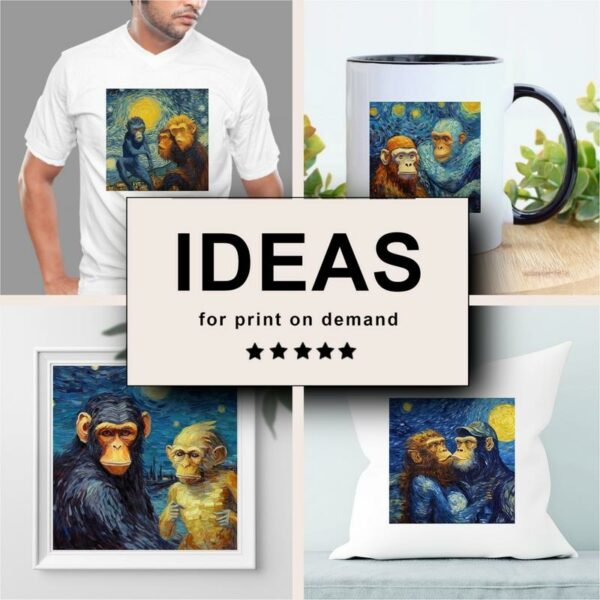 Monkey and Ape Impressionism Merchandising