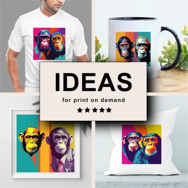 Monkey and Ape Pop Art Merchandising