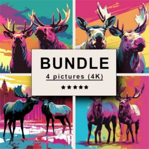 Moose and Elk Pop Art Bundle