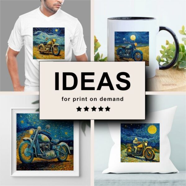 Motorcycle Impressionism Merchandising