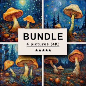 Mushrooms Impressionism Bundle