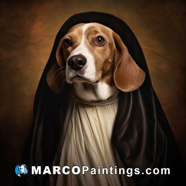 Nun beagle portrait yen taotao