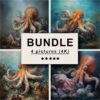 Octopus and Squid Oil Painting Bundle