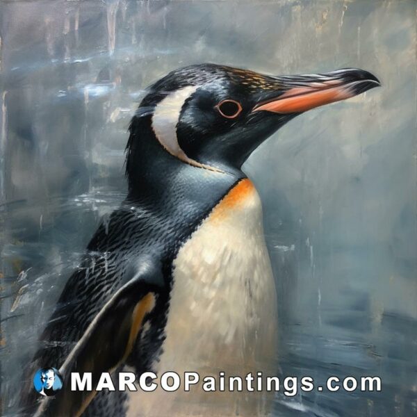 Oil on canvas penguin