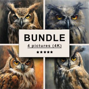 Owl Oil Painting Bundle