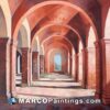 Painting of an art history building arches