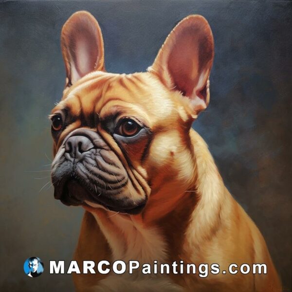 Paintings of french bulldog portrait of a french bulldog