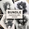 Pen Black White Draw Sketch Bundle