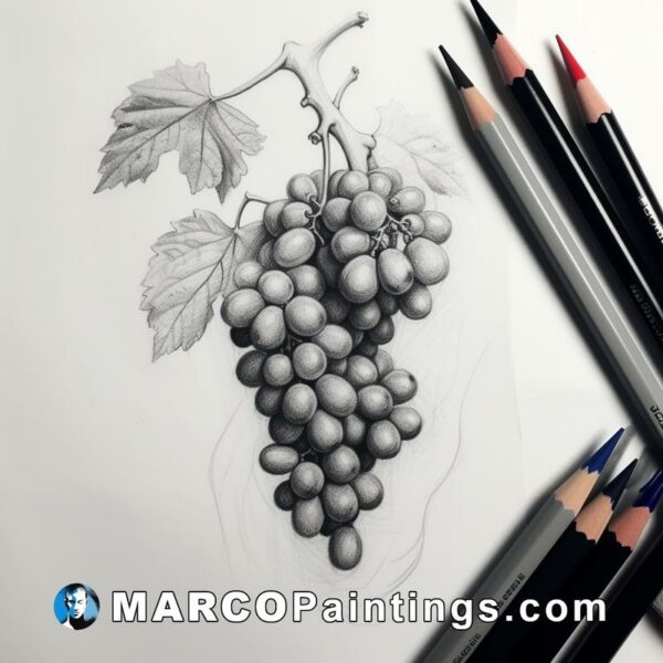 Pencil drawing of grapes by teemu yusuf