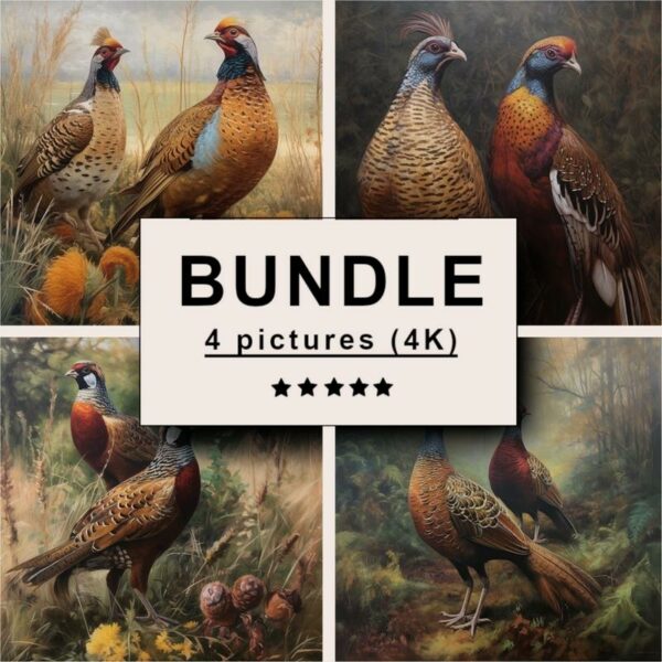 Pheasant and Partridge Oil Painting Bundle
