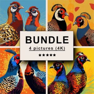 Pheasant and Partridge Pop Art Bundle