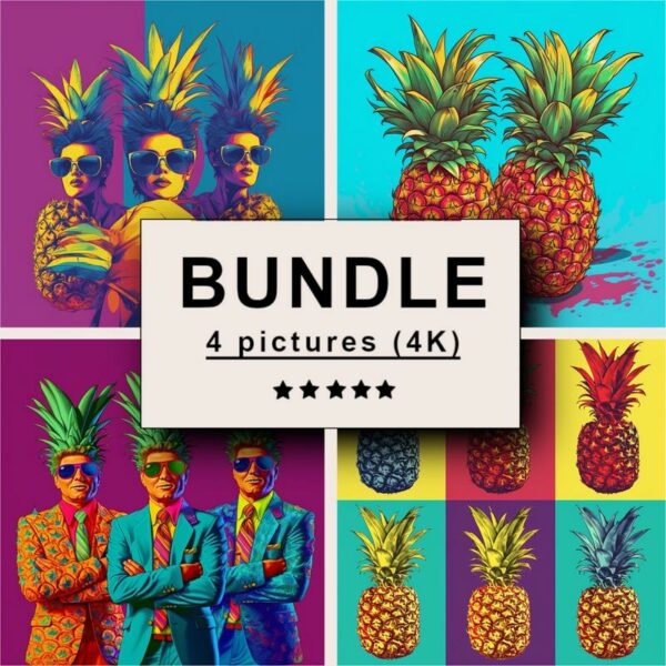 Pineapples Pop Art Bundle