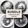 Plate Black White Draw Sketch Bundle