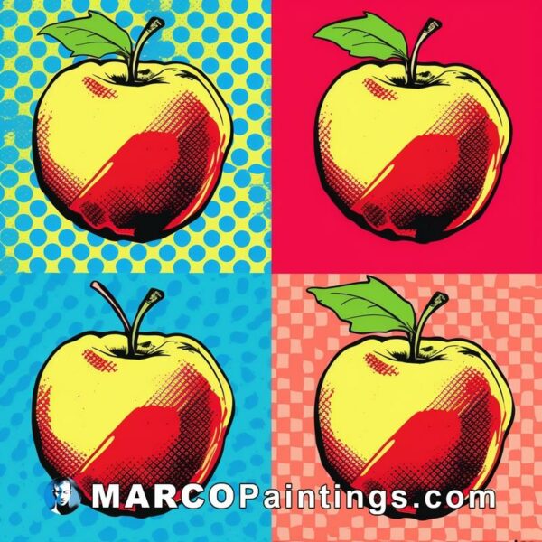 Pop art apple