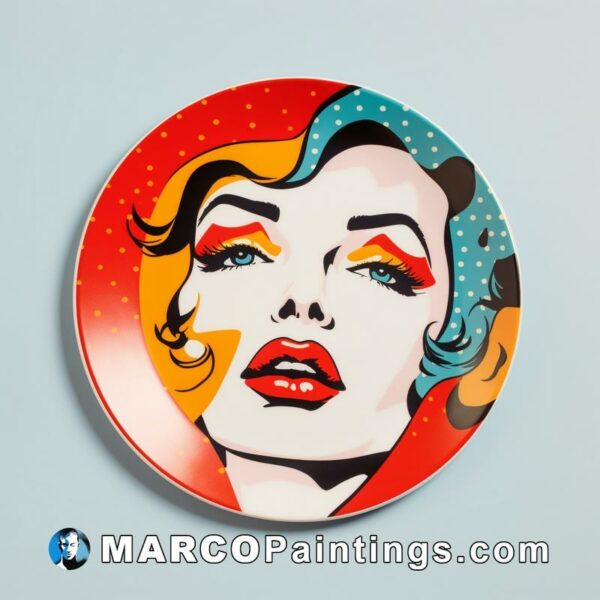 Pop art ceramic plate
