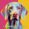 Pop art colorful dog painting