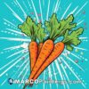 Pop art comic carrots vector illustration