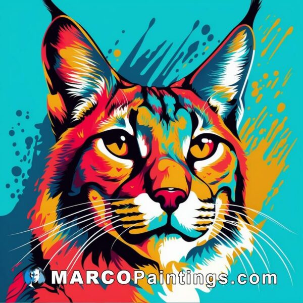 Pop art lynx illustration