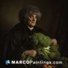 Portrait of a person holding broccoli