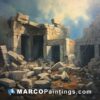 Portrait of ancient ruin painting by mike frank