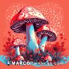 Psychedelic mushroom tshirt of an illustration stock vector graphics