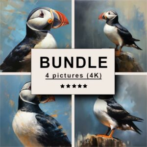 Puffin Oil Painting Bundle