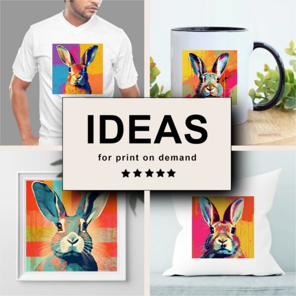 Rabbit Pop Art Merchandising