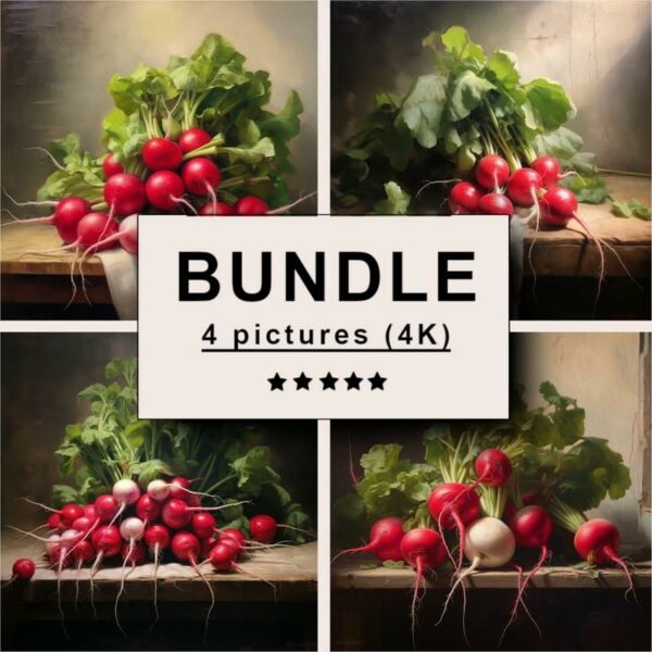 Radishes Oil Painting Bundle