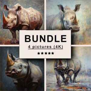 Rhinoceros Oil Painting Bundle
