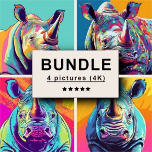 Rhinoceros Pop Art Bundle