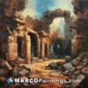Ruins of ancient ruins painting by