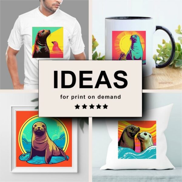 Seal and Sea Lion Pop Art Merchandising