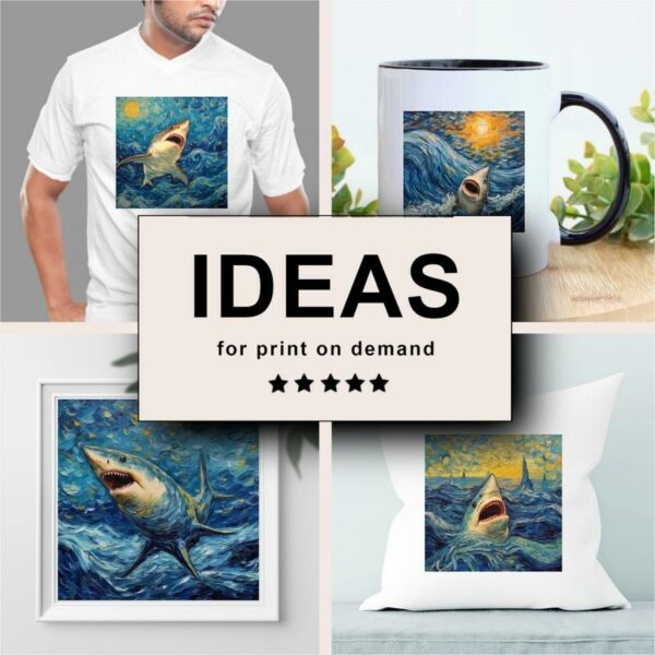 Shark Impressionism Merchandising