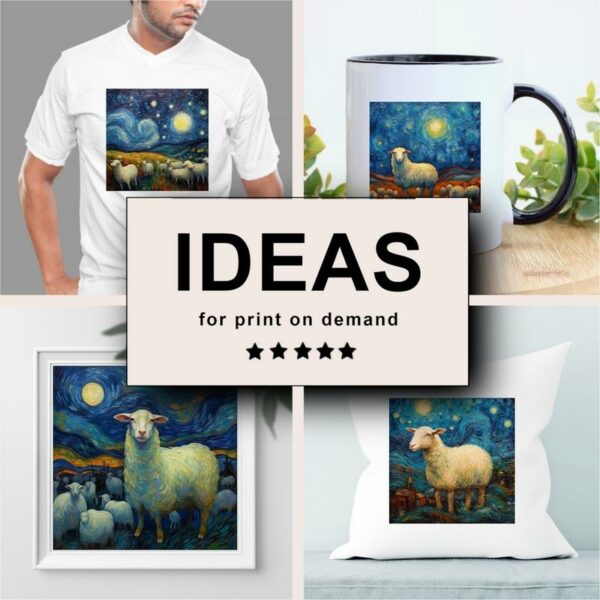 Sheep Impressionism Merchandising