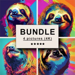 Sloth Pop Art Bundle