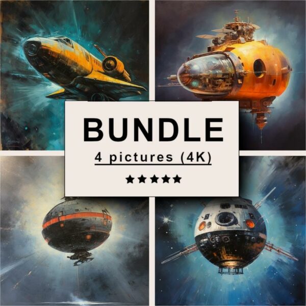 Spacecraft Oil Painting Bundle