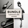 Spoon Black White Draw Sketch Bundle