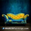 Starry night sofa original artwork by rhahaart