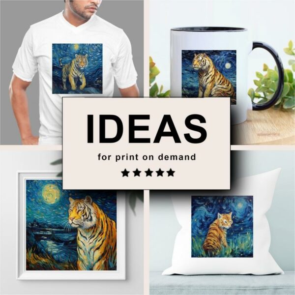 Tiger Impressionism Merchandising