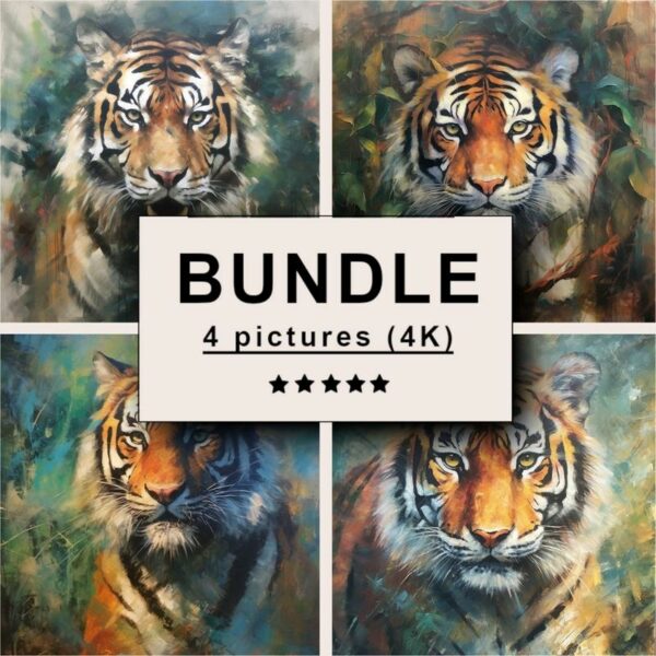 Tiger Oil Painting Bundle